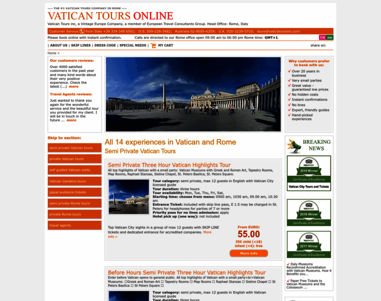 Vaticantoursonline.com thumbnail