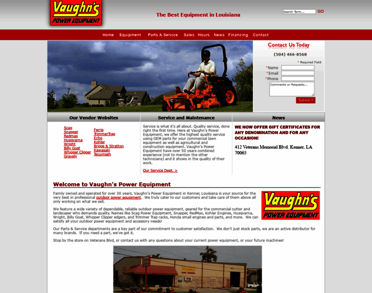 Vaughnspowerequipment.com thumbnail