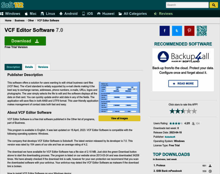 Vcf-editor-software.soft112.com thumbnail
