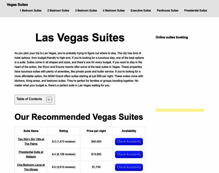 Vegas-suites.com thumbnail