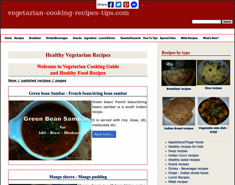 Vegetarian-cooking-recipes-tips.com thumbnail