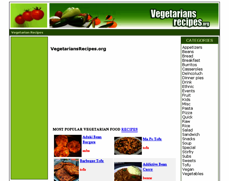 Vegetariansrecipes.org thumbnail