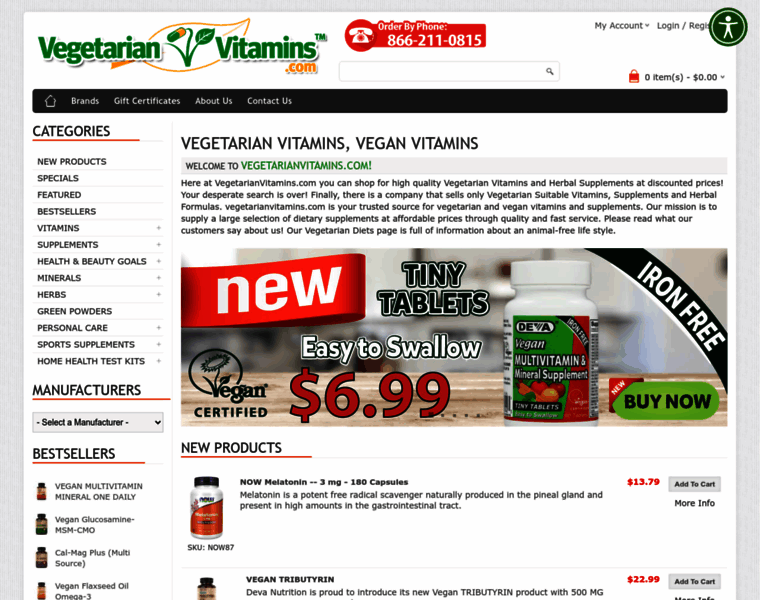 Vegetarianvitamins.com thumbnail