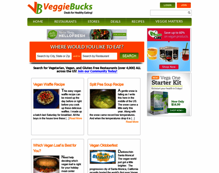 Veggiebucks.com thumbnail