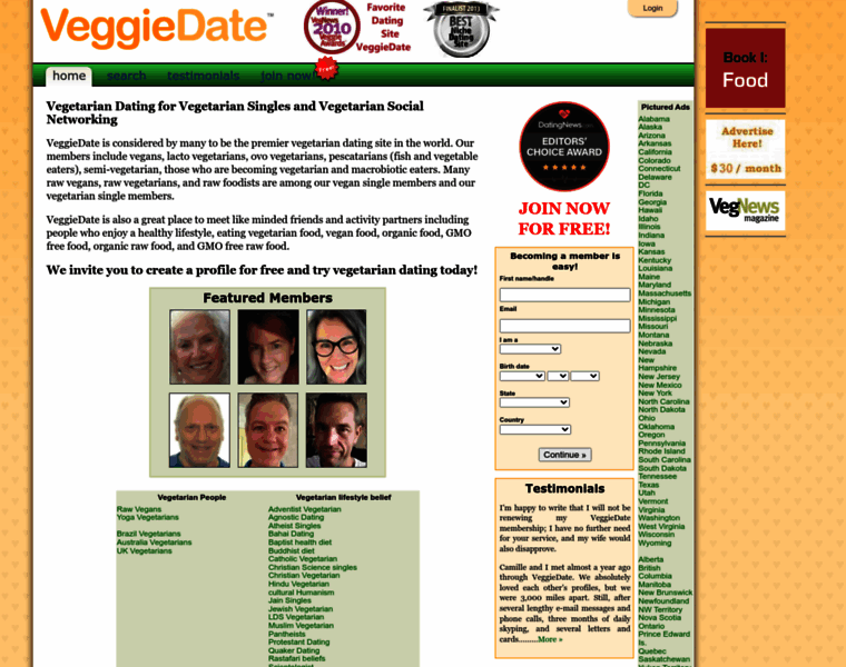 Veggiedate.org thumbnail Veggiedate.org thumbnail