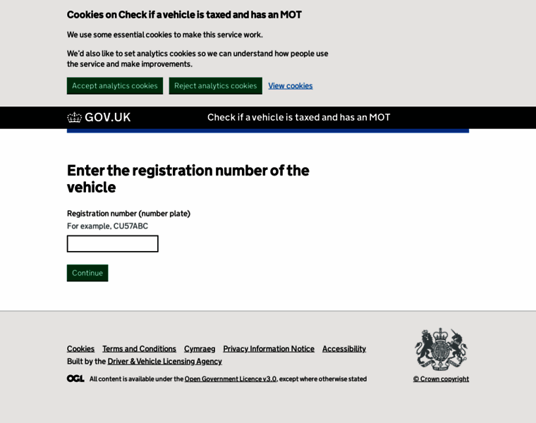 Vehicleenquiry.service.gov.uk thumbnail