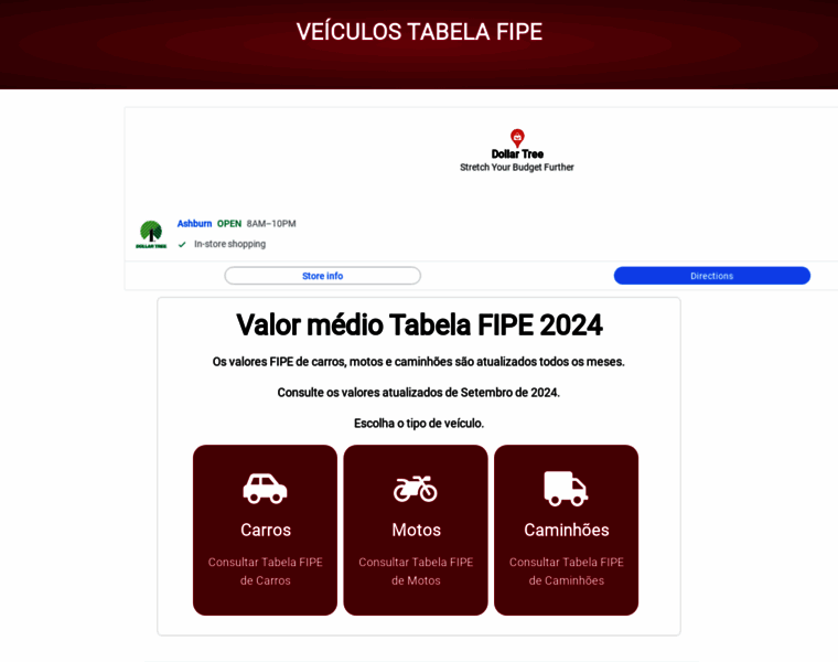 Veiculostabelafipe.com.br thumbnail