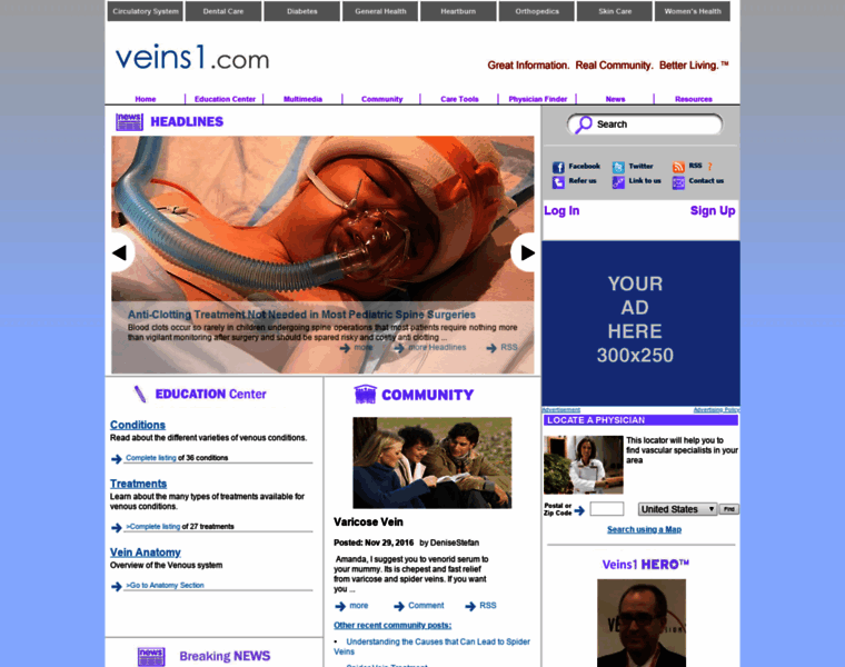 Veins1.com thumbnail