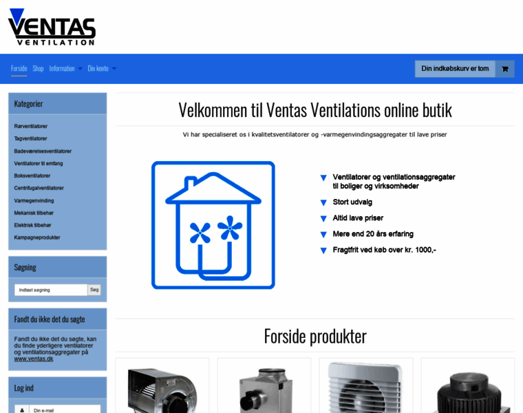Ventas-ventilation.dk thumbnail