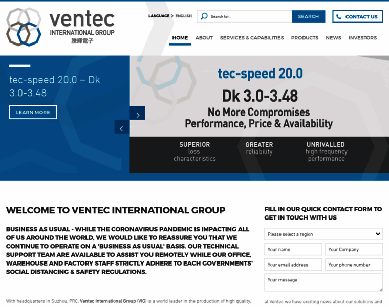 Ventec-europe.com thumbnail
