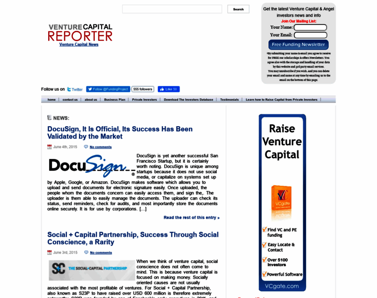 Venturecapitalreporter.com thumbnail