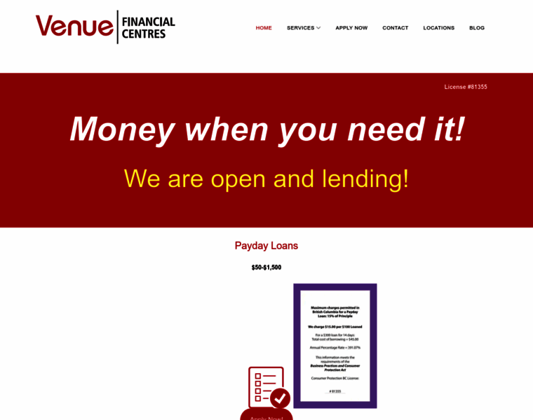 Venuefinancial.com thumbnail
