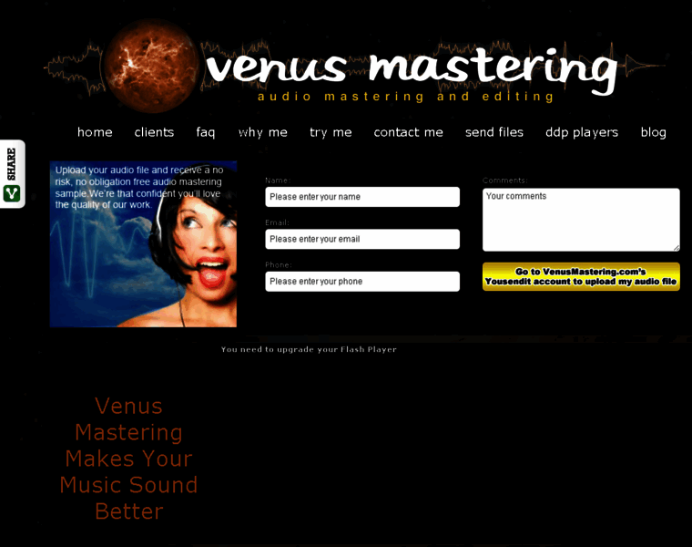 Venusmastering.com thumbnail