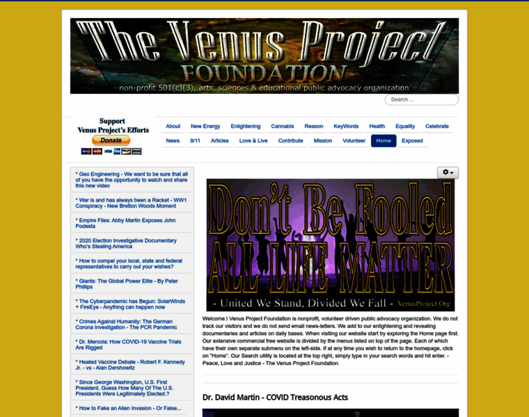 Venusproject.org thumbnail