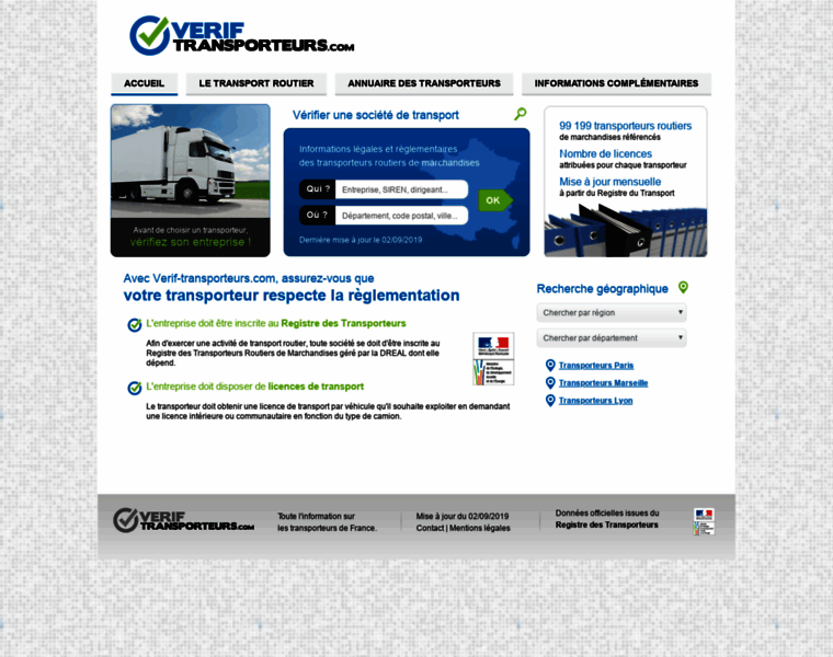 Verif-transporteurs.com thumbnail