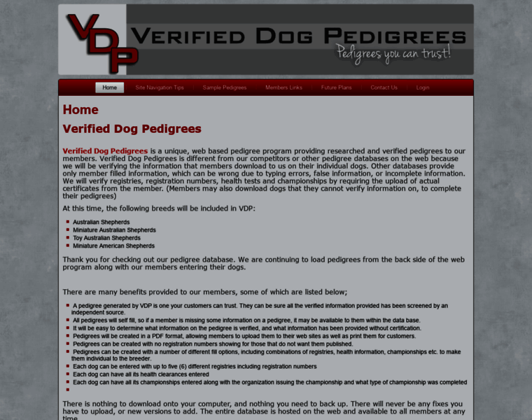 Verifieddogpedigrees.net thumbnail