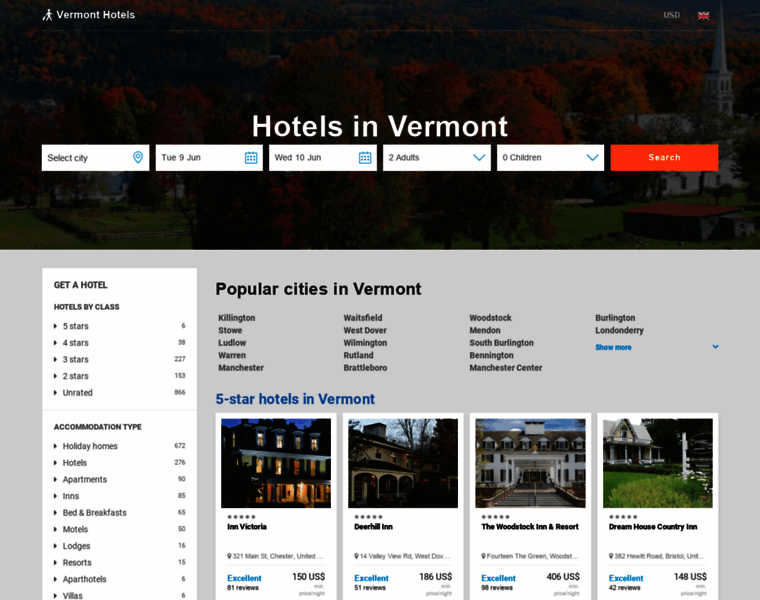 Vermont-allhotels.com thumbnail
