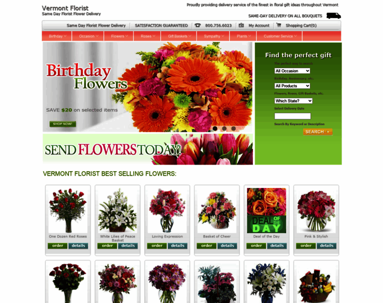 Vermont-florist.com thumbnail
