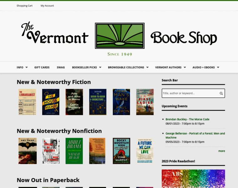 Vermontbookshop.com thumbnail