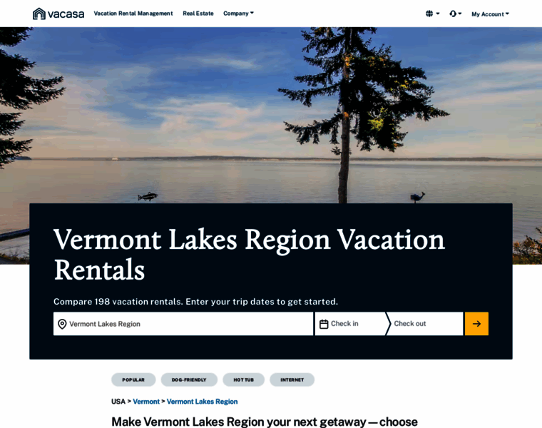 Vermontlakerentals.com thumbnail
