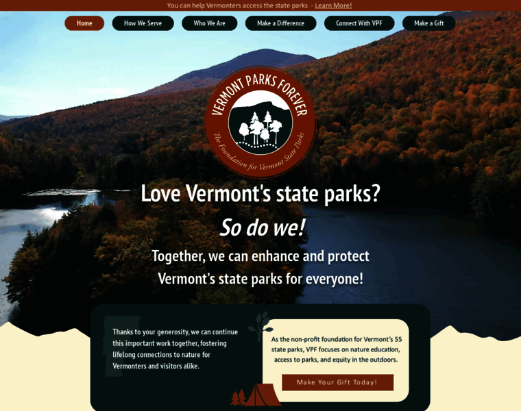Vermontparksforever.org thumbnail