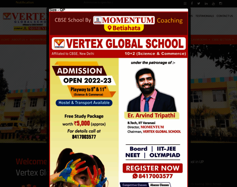 Vertexglobalschool.com thumbnail