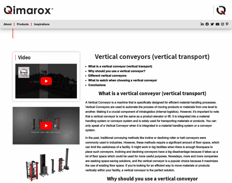 Vertical-conveyor.com thumbnail