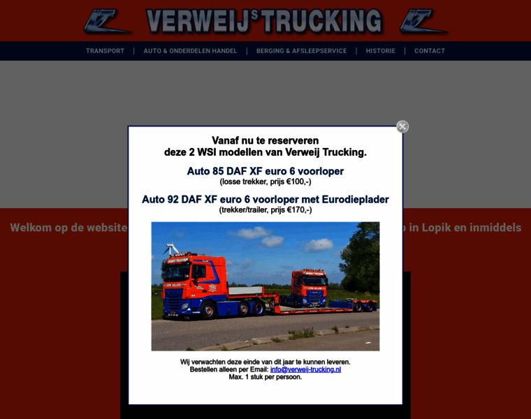 Verweij-trucking.nl thumbnail