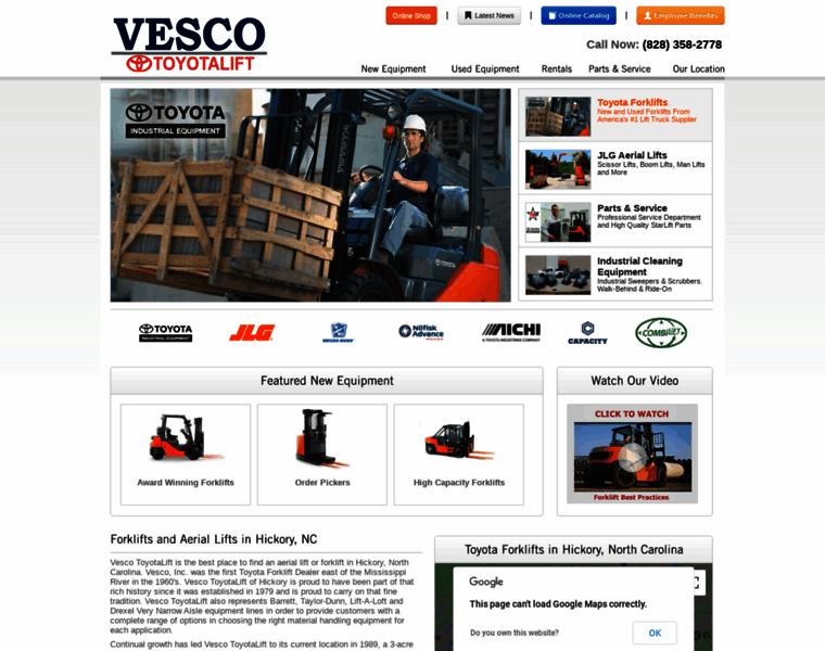 Vescoforklifts.com thumbnail