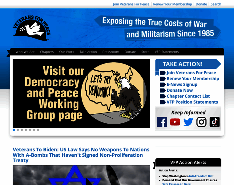 Veteransforpeace.org thumbnail