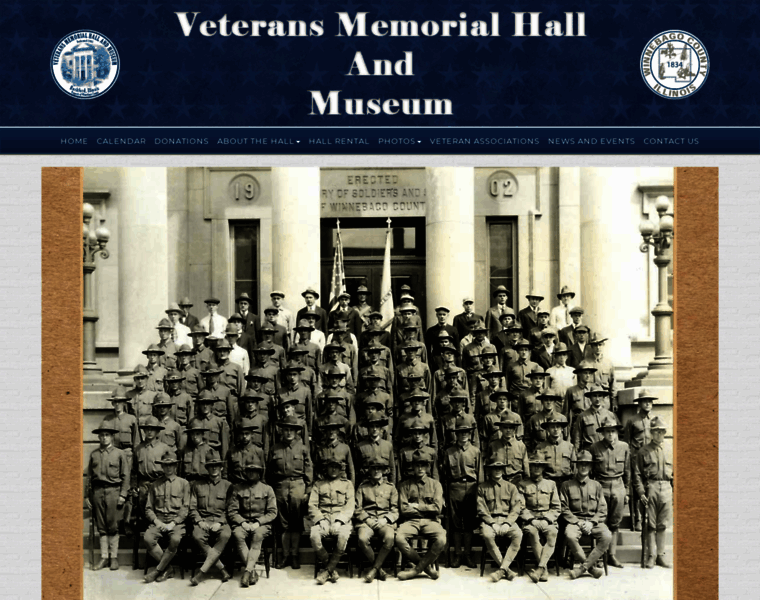 Veteransmemorialhall.com thumbnail
