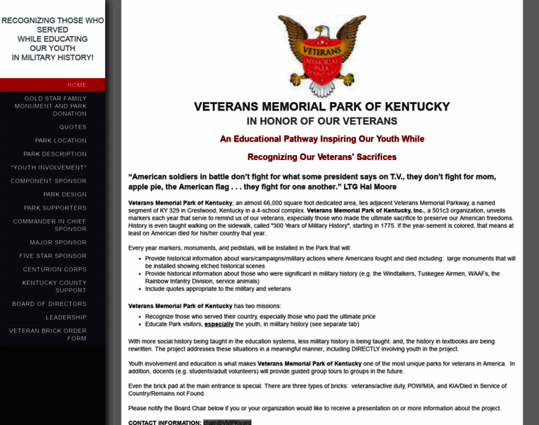 Veteransmemorialparkky.org thumbnail