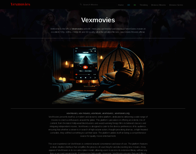 Vexmovies-official.site thumbnail