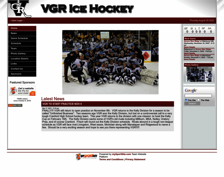 Vgrhockey.com thumbnail