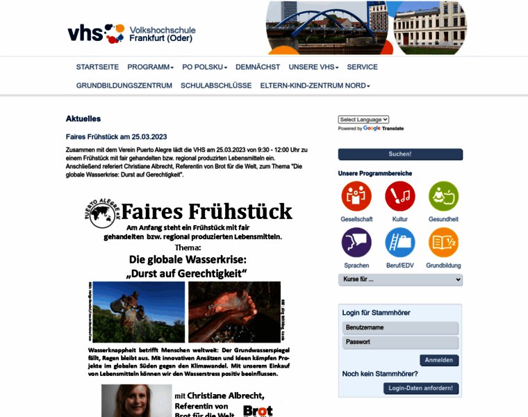 Vhs-frankfurt-oder.de thumbnail