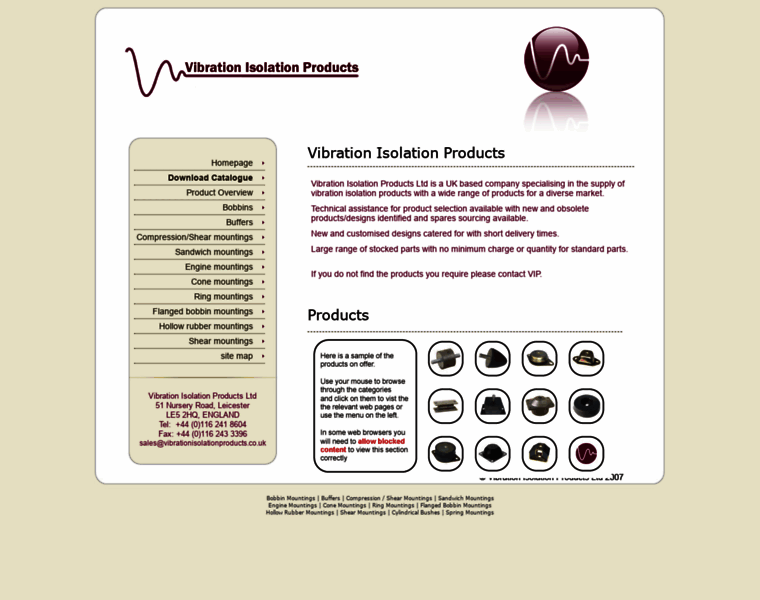Vibrationisolationproducts.co.uk thumbnail