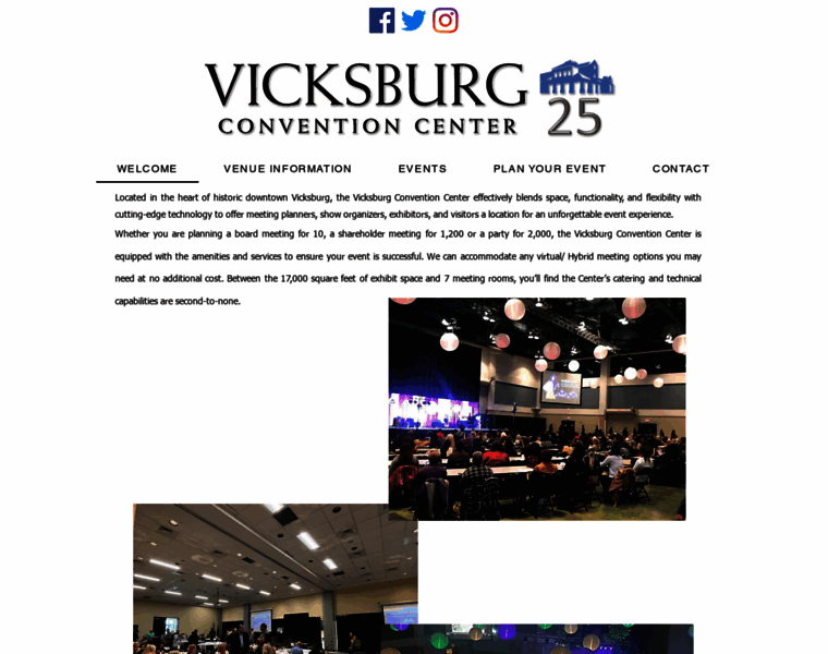Vicksburgconventioncenter.com thumbnail