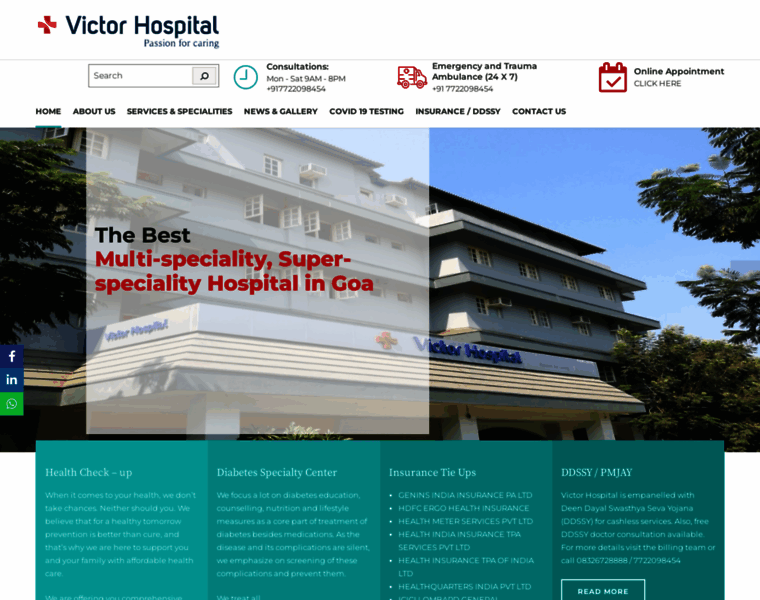 Victorhospital.com thumbnail