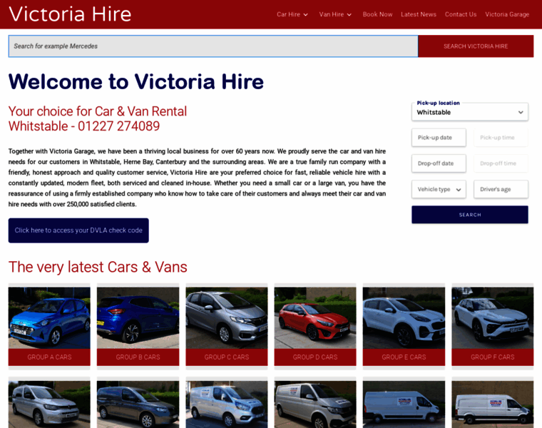 Victoriahire.co.uk thumbnail