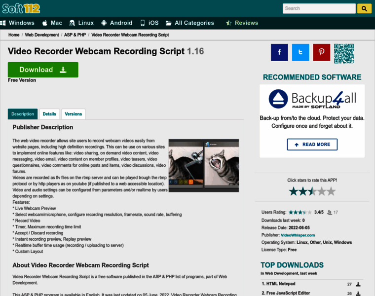 Video-recorder-webcam-recording-script.soft112.com thumbnail