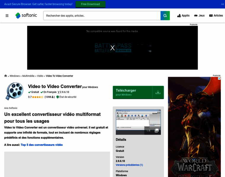 Video-to-video-converter.softonic.fr thumbnail