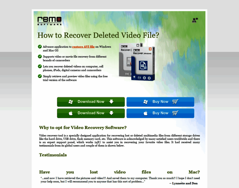 Videorecovery.org thumbnail