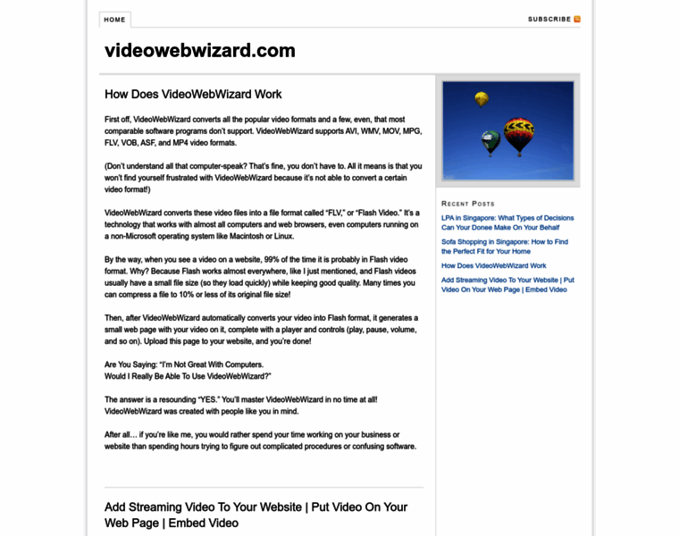 Videowebwizard.com thumbnail