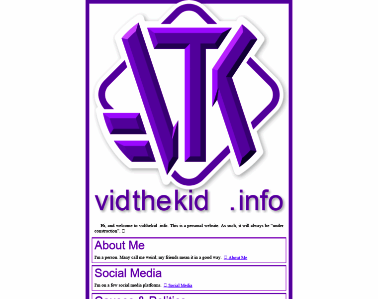 Vidthekid.info thumbnail