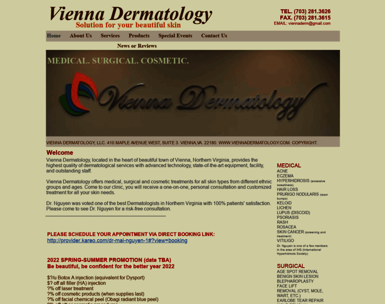 Viennadermatology.com thumbnail