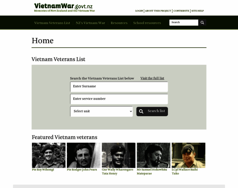 Vietnamwar.govt.nz thumbnail