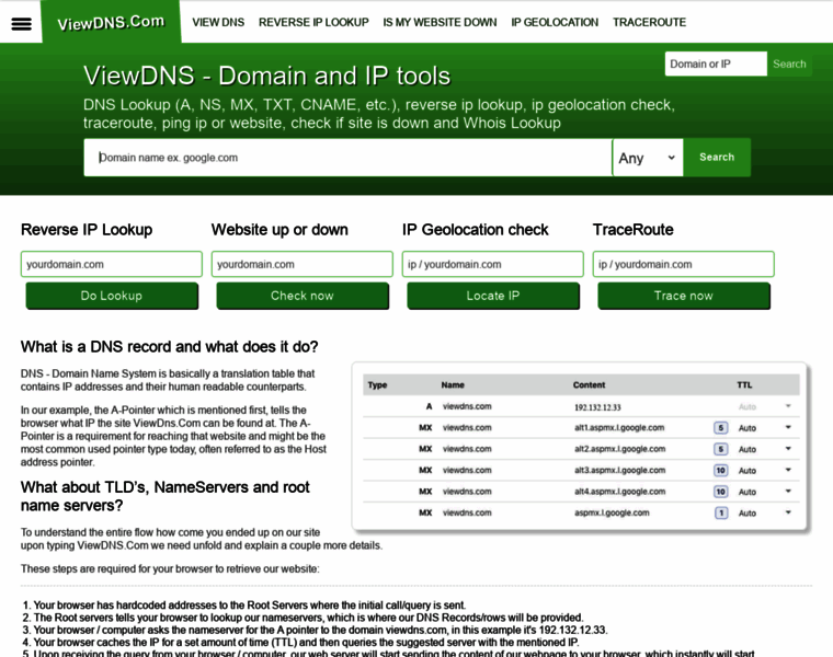 Viewdns.com thumbnail Viewdns.com thumbnail