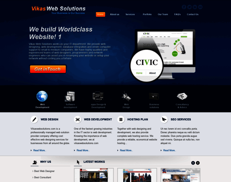 Vikaswebsolutions.com thumbnail