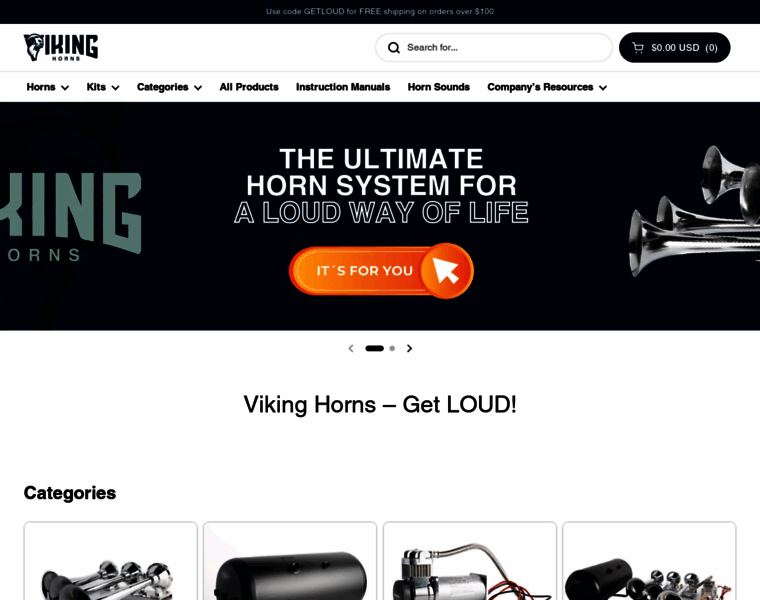 Vikingairhorns.com thumbnail
