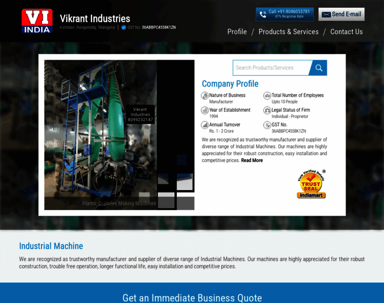 Vikrant-industries.com thumbnail